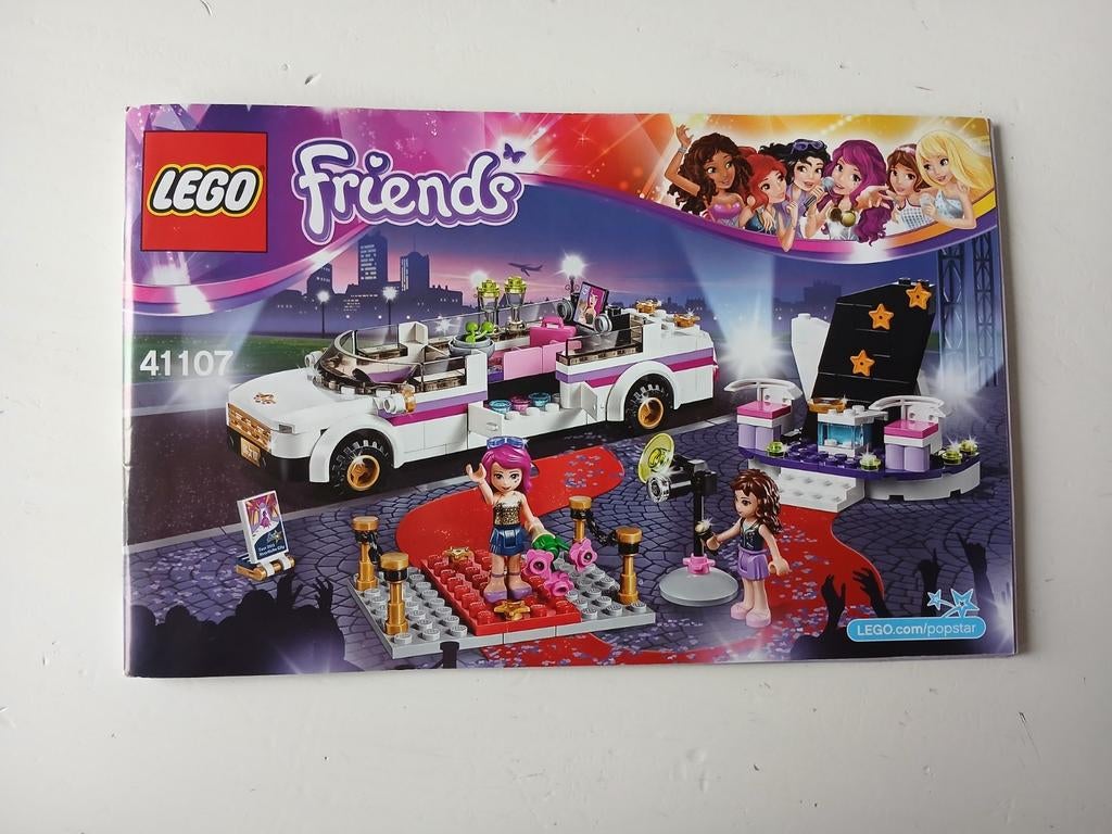 LEGO friends: 41107 Pop Star Limo, Ophalen of Verzenden, Zo goed als nieuw, Complete set, Lego