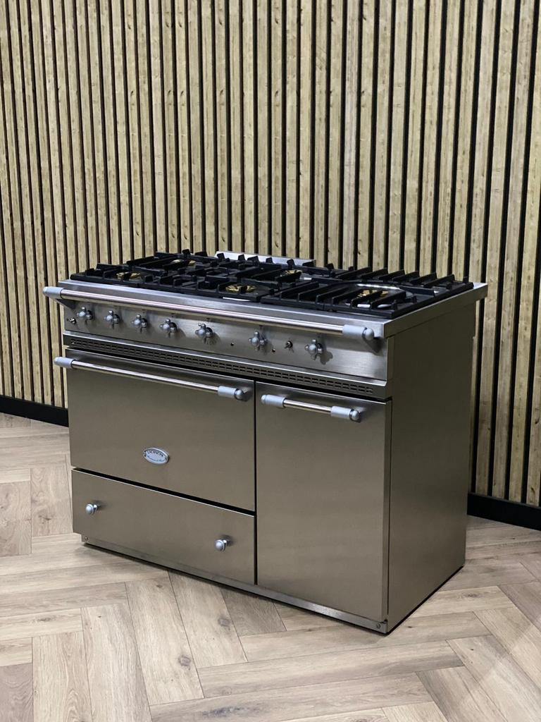 Luxe Lacanche Inox 110cm Gasoven + Warmhoudkast, 60 cm of meer, Ophalen of Verzenden, Gas, Vrijstaand