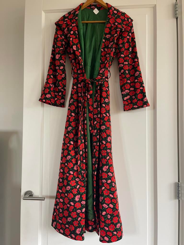 Bloemetjesjurk voor carnaval - Bloemetjesgordijn, Maat 38/40 (M), Carnaval, Ophalen of Verzenden, Zo goed als nieuw