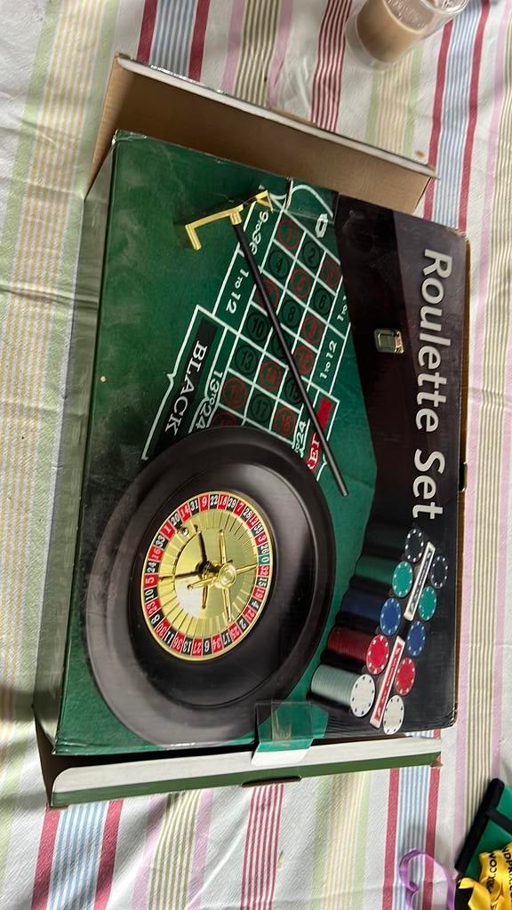 Roulette set in houten kist, Ophalen, Zo goed als nieuw, Overige merken