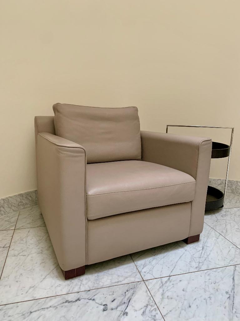 Walter Knoll Gaston designfauteuil (NP €4.865), Huis en Inrichting, Fauteuils, Zo goed als nieuw, Hout, Leer, 75 tot 100 cm, 75 tot 100 cm
