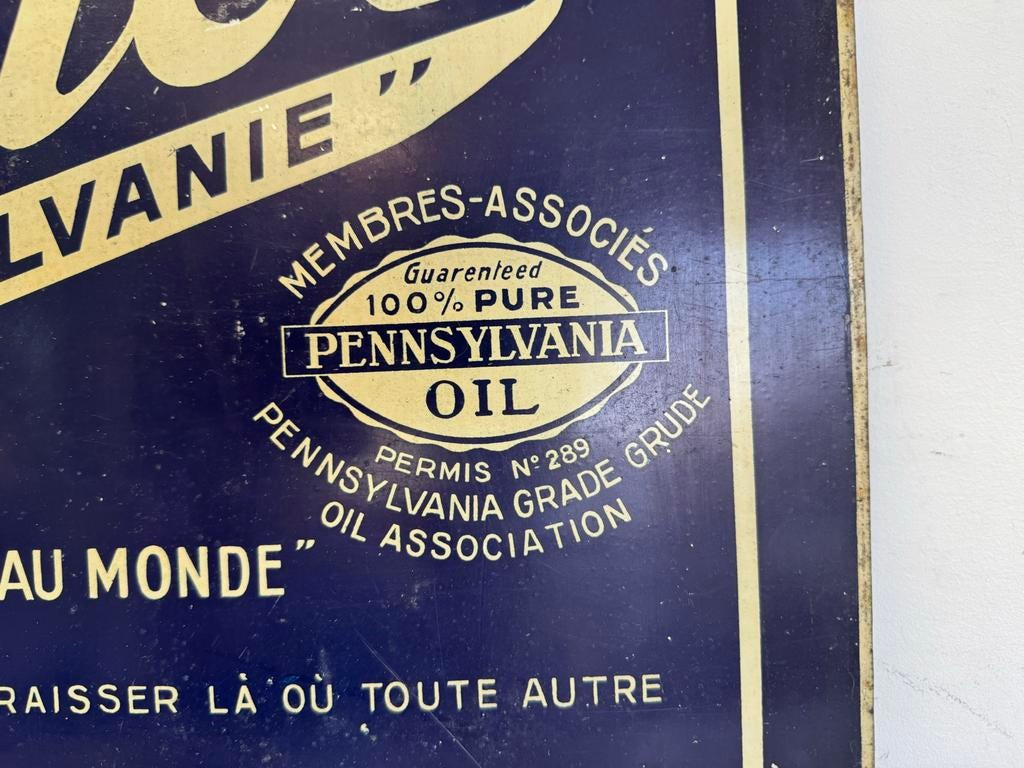 Vintage Motoriol Reclamebord, Reclamebord, Gebruikt, ., Ophalen of Verzenden