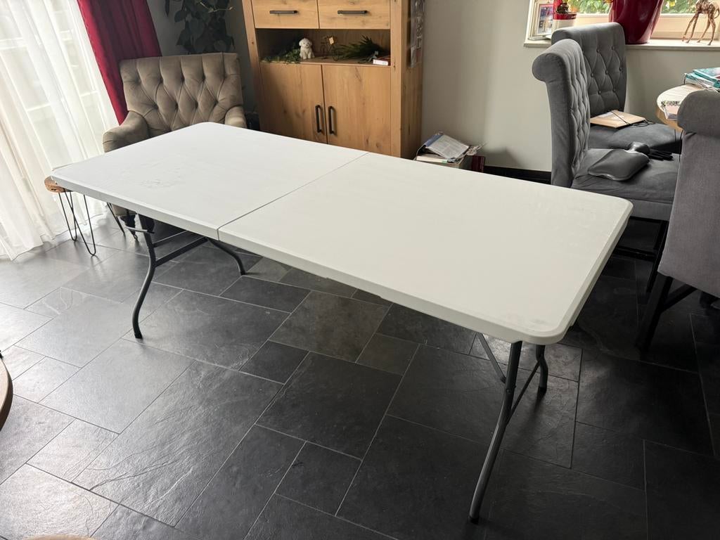 Inklapbare tafel te huur 180x75. 10€, Ophalen, Zo goed als nieuw