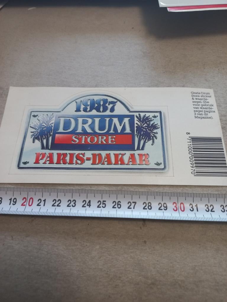 Drum store paris dakar 87, Verzamelen, Ophalen of Verzenden, Zo goed als nieuw