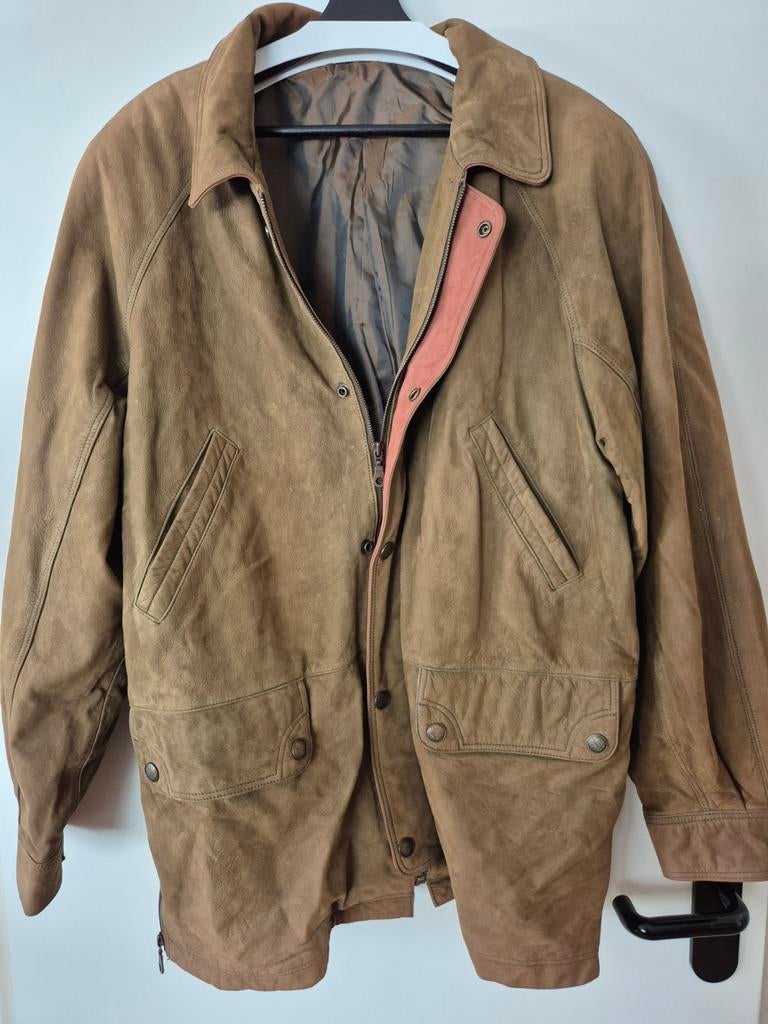 Suede herenjas., Ophalen of Verzenden, Zo goed als nieuw, Maat 56/58 (XL), Bruin