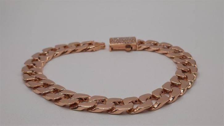Gouden coban link armband 14kt, Sieraden, Tassen en Uiterlijk, Www.bredajuwelier.nl, Nieuw, Ophalen of Verzenden, Www.bredajuwelier.nl