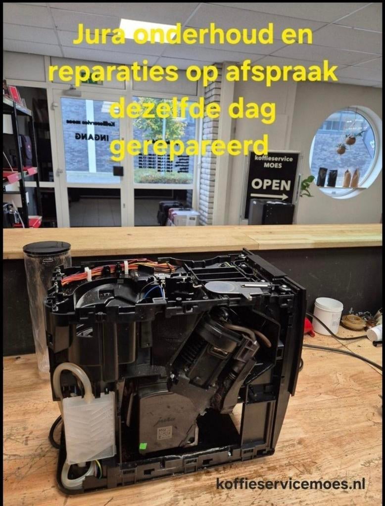 JURA ONDERHOUD EN REPARATIES!!!!!!!!!!!!, Witgoed en Apparatuur, 10 kopjes of meer, Koffiemachine, Zo goed als nieuw, Koffiebonen