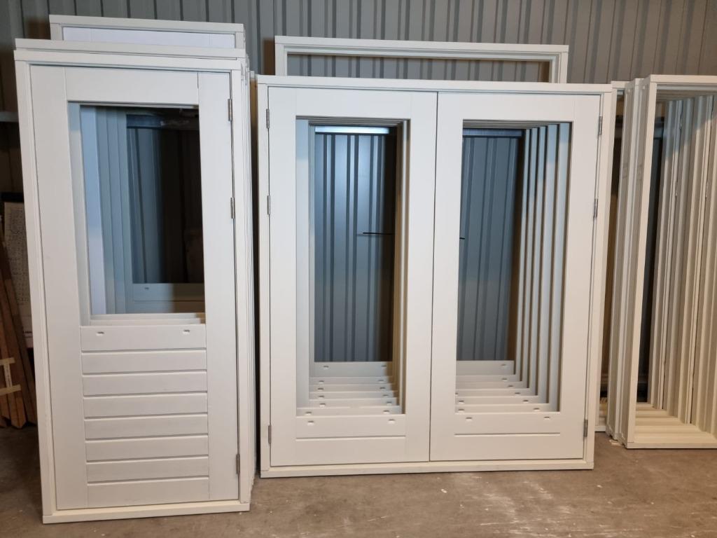 Tuindeuren Achterpui Openslaande deuren ( Meranti Deuren ), Ophalen of Verzenden, Nieuw, Hout