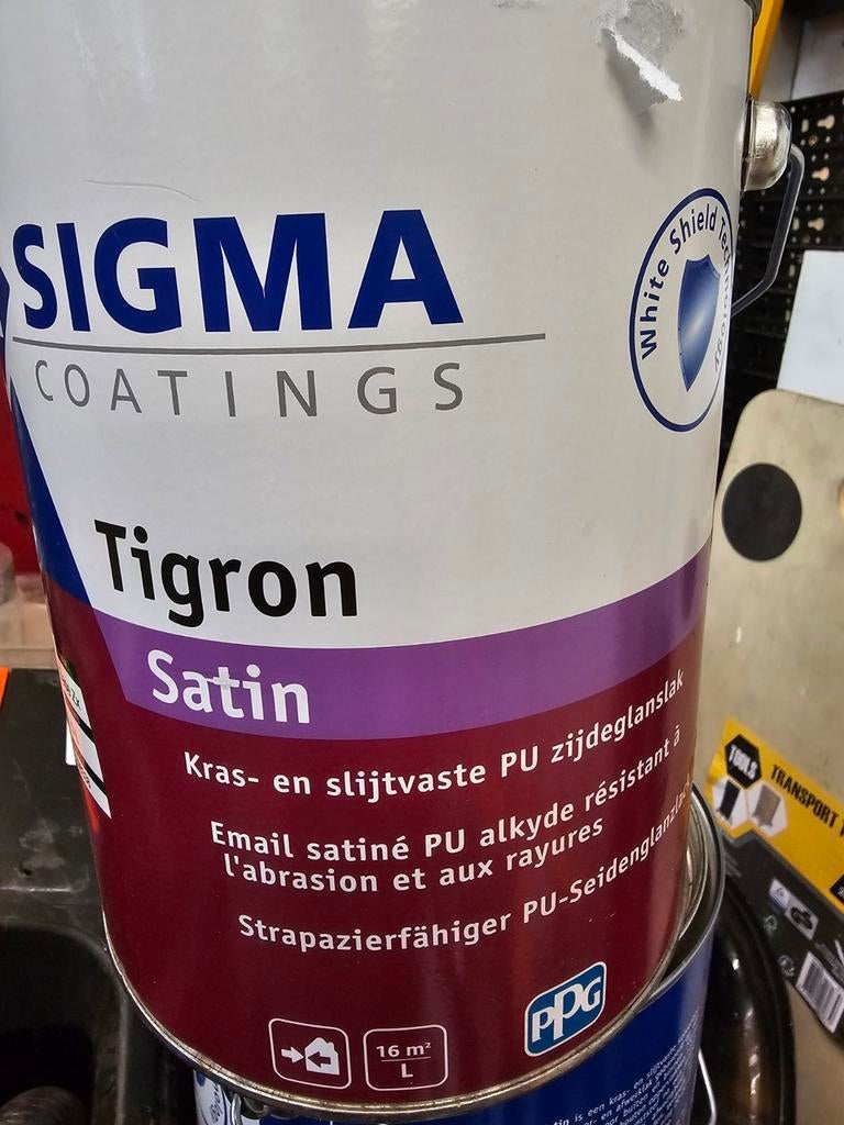 Sigma satin zwart, Minder dan 5 liter, Ophalen of Verzenden, Nieuw, Verf