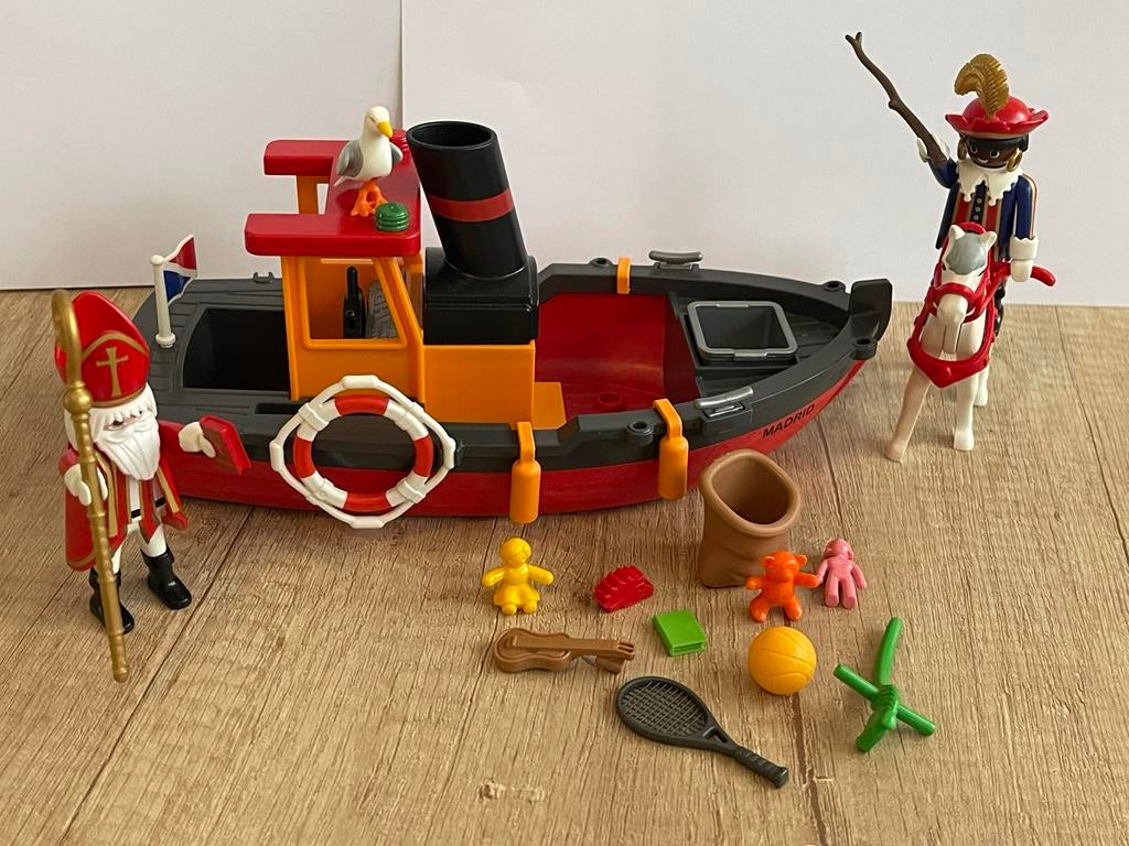 Playmobil Stoomboot Sinterklaas en Piet 5206, Ophalen, Zo goed als nieuw, Complete set