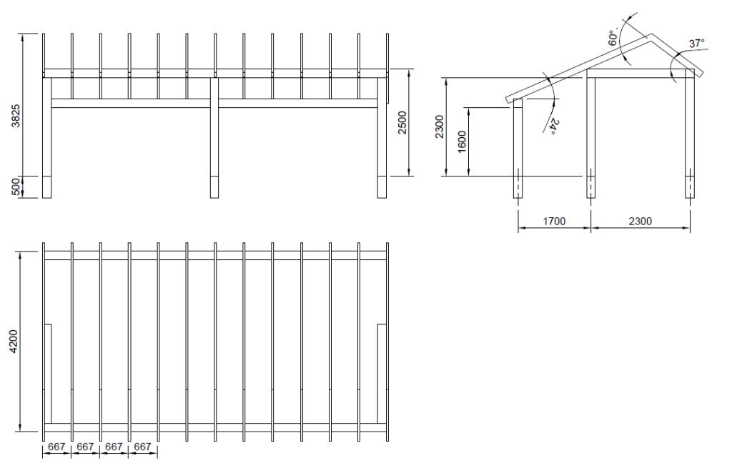 Complete Douglas Kapschuur 8x4m, Ophalen, Nieuw, Overige typen