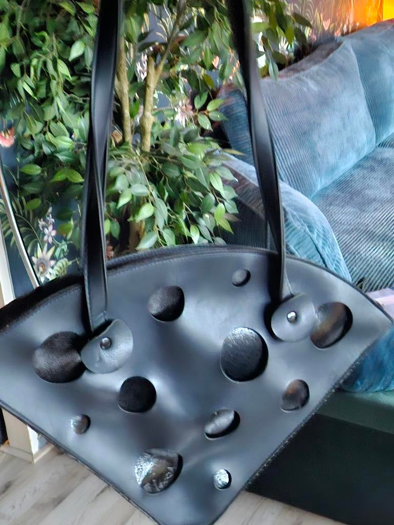 Maria La Verda Polkadot Tas - Prachtig Design!, Ophalen of Verzenden, Zo goed als nieuw, Zwart, Handtas