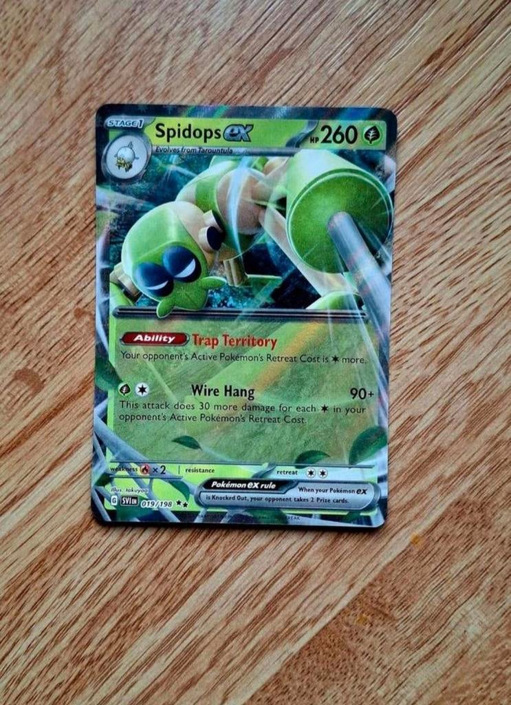 Spidops ex-Zeldzame Full Art Pokémon Kaart 019/198, Ophalen of Verzenden, Zo goed als nieuw