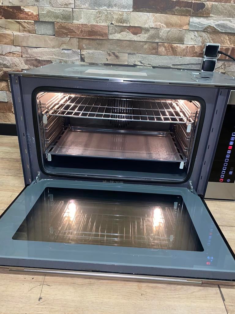 Luxe Boretti Inbouwoven met touchescreen RVS 90 cm, Hete lucht, 60 cm of meer, Ophalen of Verzenden, Zo goed als nieuw