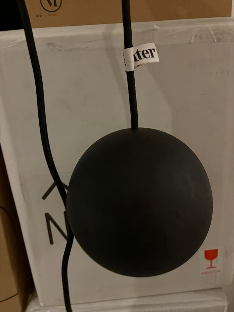 Mater  liuku massief houten design lamp eiken bol, Ophalen of Verzenden, Zo goed als nieuw, Minder dan 50 cm