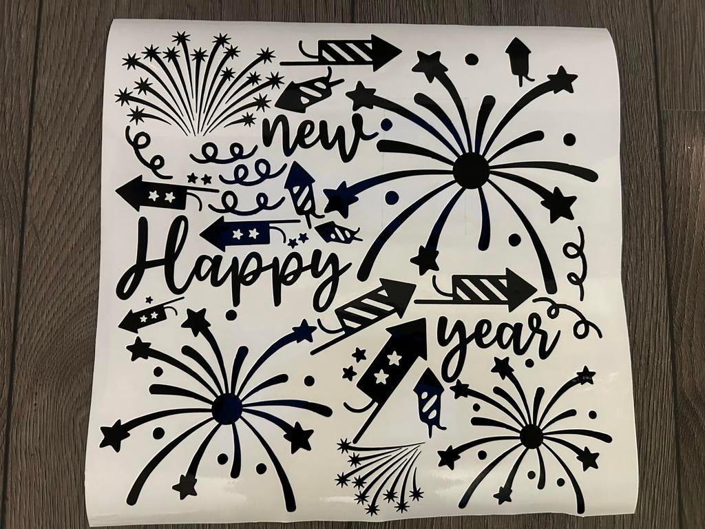 Heebruikbare raamsticker vuurwerk, Diversen, Kerst, Ophalen of Verzenden, Nieuw