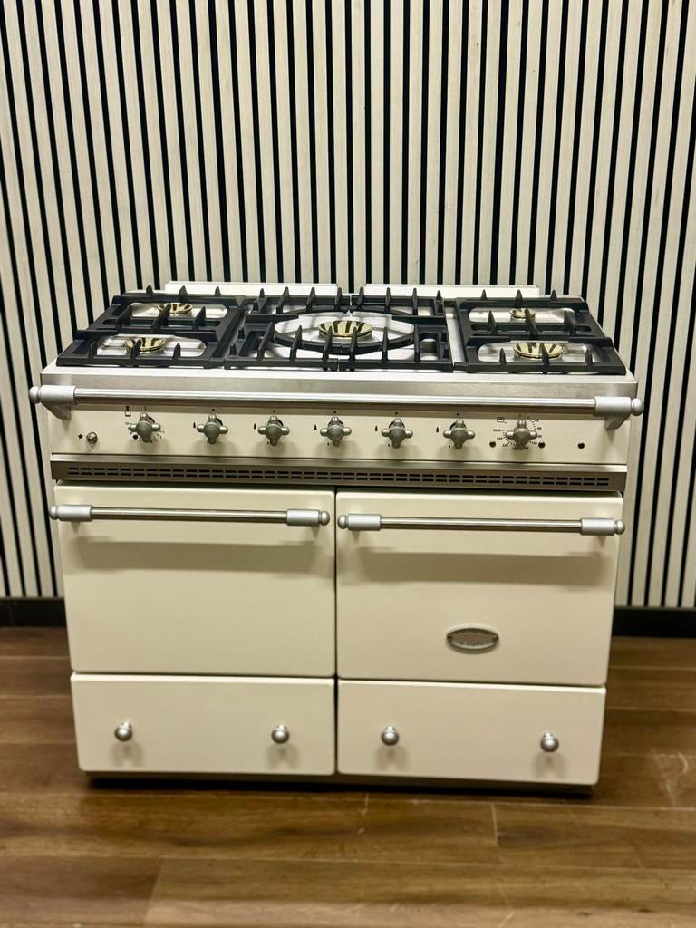 Luxe Lacanche Fornuis 5 pits met Gasoven + Hetelucht 100 cm, Fornello Esperta, Ophalen of Verzenden, Zo goed als nieuw, Energieklasse A of zuiniger
