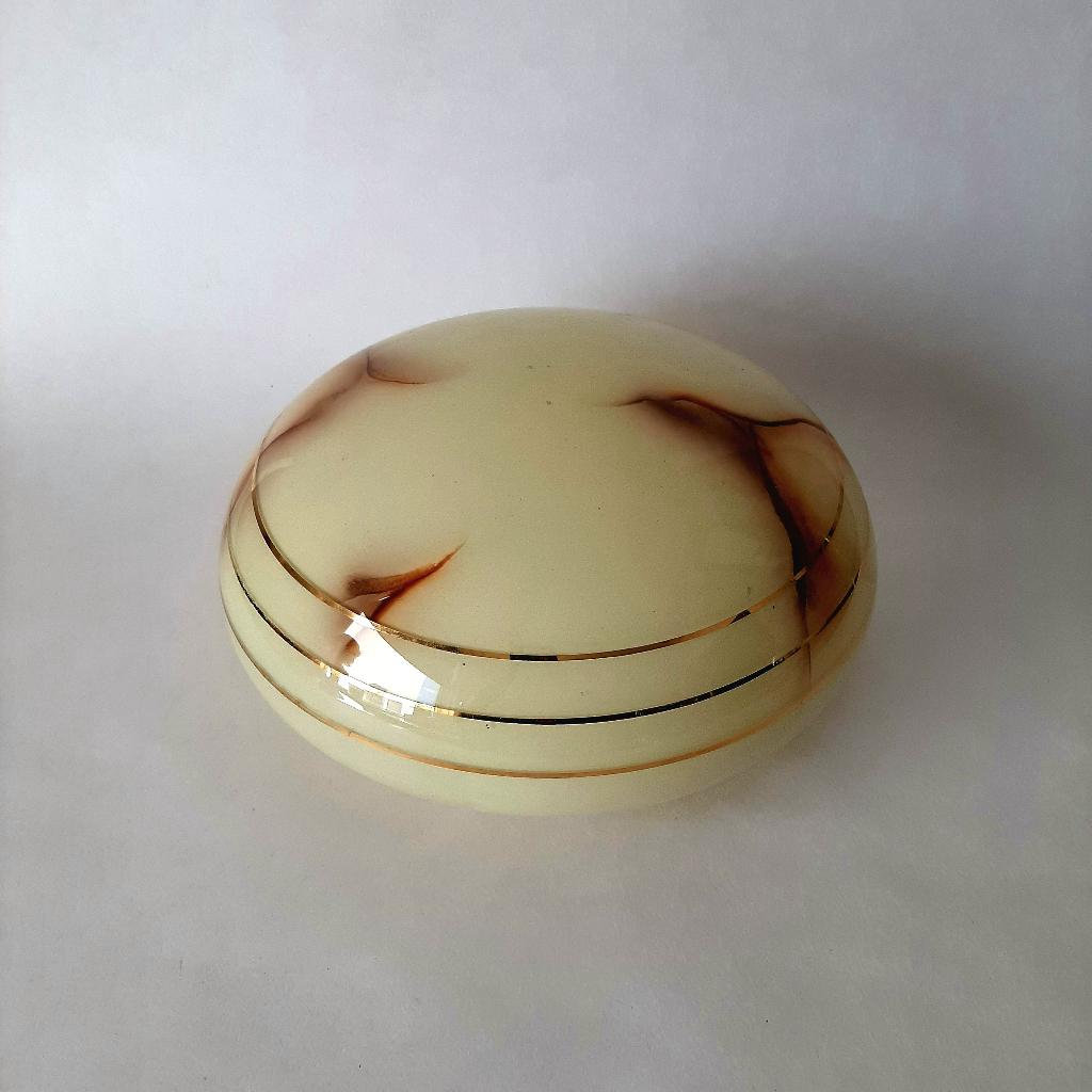 Gemarmerd lampenkap glas | Lampenkap ter vervanging, Gebruikt, Verzenden, Overige kleuren, Vintage item