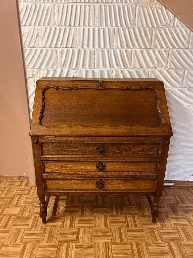 Antieke eiken schrijftafel, Ophalen