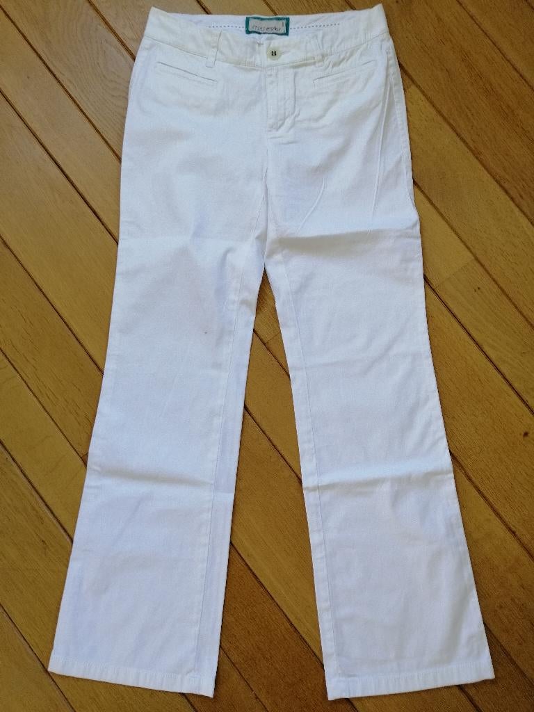 ESPRIT broek 94107 wit maat 34 - zgan -, Kleding | Dames, Wit, Ophalen of Verzenden, Zo goed als nieuw, W27 (confectie 34) of kleiner