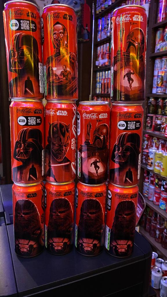 Belgium Star Wars losse Coca-Cola blikjes, Verzamelen, Verzenden, Gebruikt, Gebruiksvoorwerp