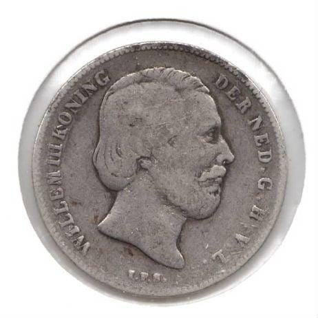 Nederland Halve Gulden 1863 Willem 3, ½ gulden, Koning Willem III, Zilver, Ophalen of Verzenden