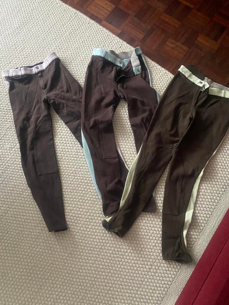 Paardrijbroeken 3 met veerchillende kleuren merk Fouganza, Dieren en Toebehoren, Paardrijkleding, Ophalen of Verzenden, Gebruikt