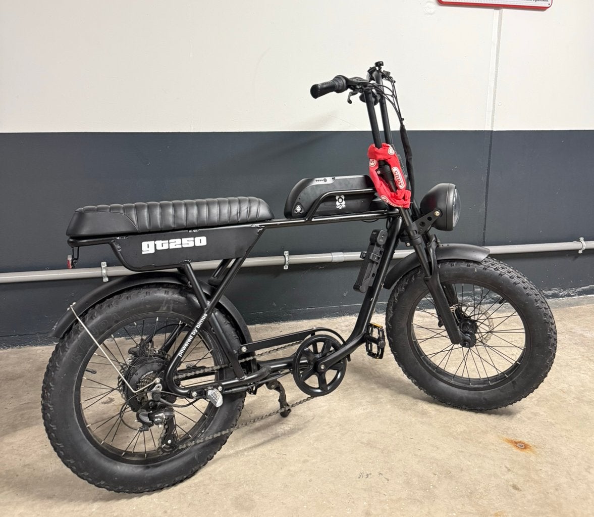 Elektrische fatbike, gt250, zwart, Zo goed als nieuw, 59 cm of meer, 50 km per accu of meer, Ophalen