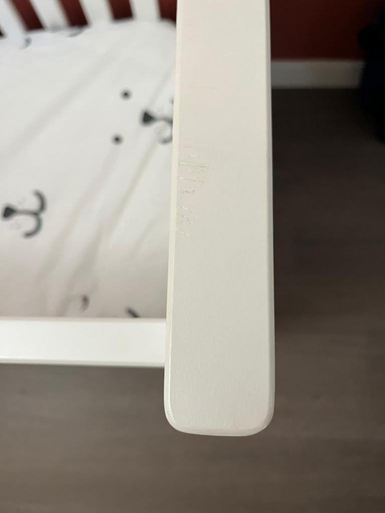 Bopita ledikant + commode, Huis en Inrichting, Ophalen, Gebruikt, Eenpersoons, Wit