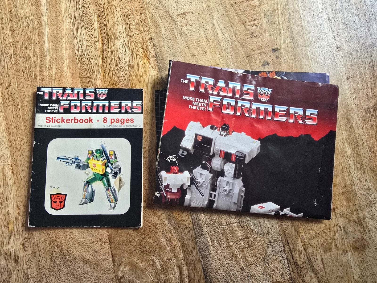 THE TRANSFORMERS STICKERBOOK + PRODUCTFOLDER (1987), Verzamelen, Ophalen of Verzenden, Gebruikt
