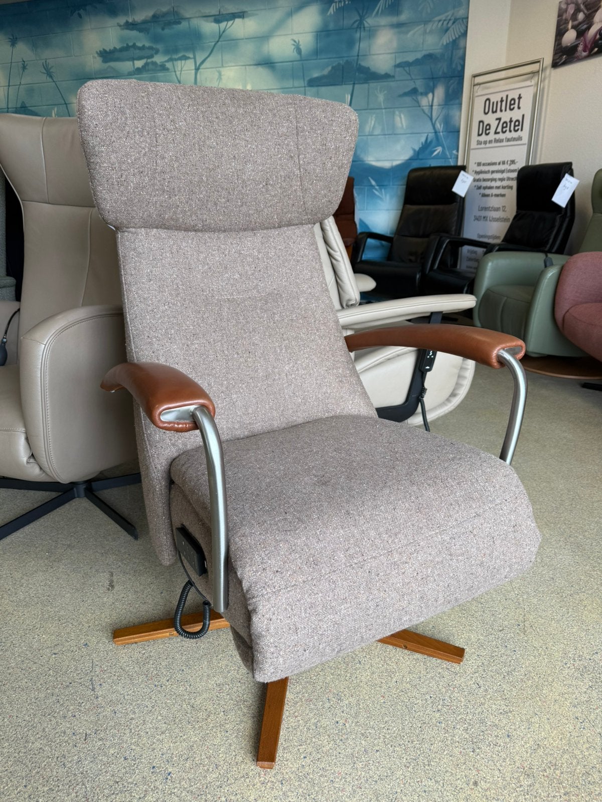 Prominent stoel C102 relax-fauteuil gratis bezorgd/garantie, Ophalen of Verzenden, Zo goed als nieuw, Leer, Ruim 100 modellen van alleen de Top merken