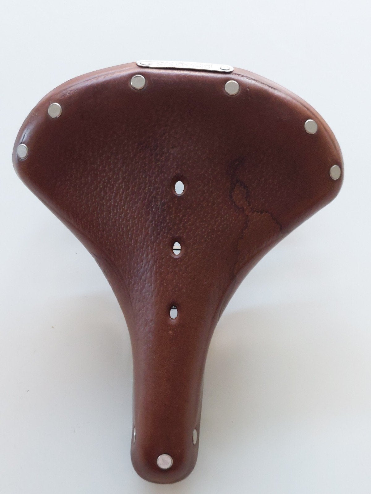 Brooks heren zadel bruin, Gebruikt, Leer, Stadsfiets, Ophalen of Verzenden