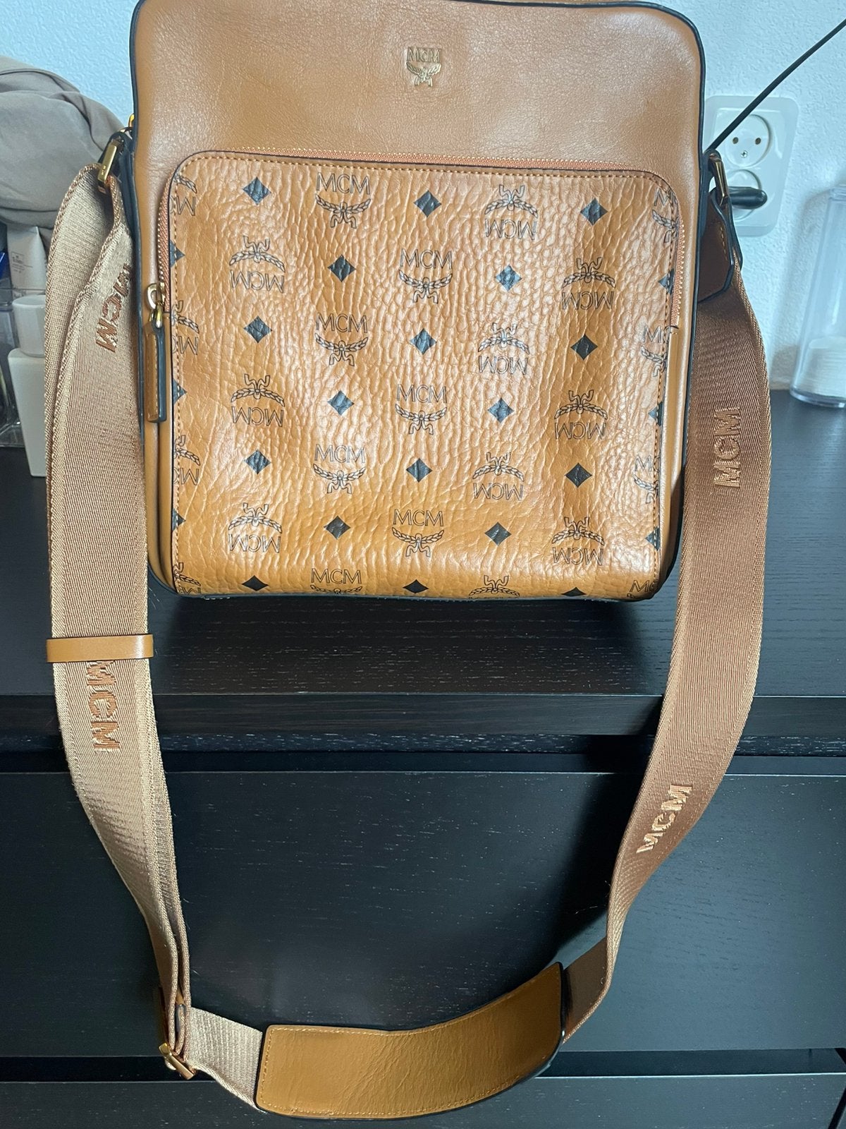 Mcm schoudertas mcm messenger bag, Ophalen of Verzenden, Nieuw, Bruin