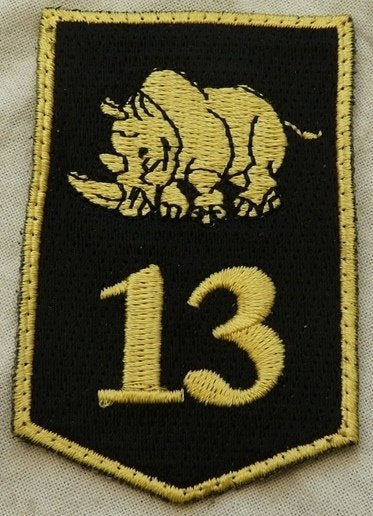Embleem Mouw, DT2000, 13 Gemechaniseerde Brigade, KL.(Nr.12), Verzamelen, Ophalen of Verzenden, Landmacht, Nederland, Embleem of Badge