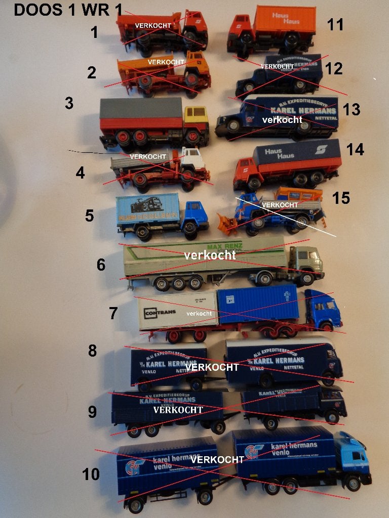 Losse verkoop schaal 1op 87 modellen, Ophalen of Verzenden, Gebruikt, Bus of Vrachtwagen, Overige merken