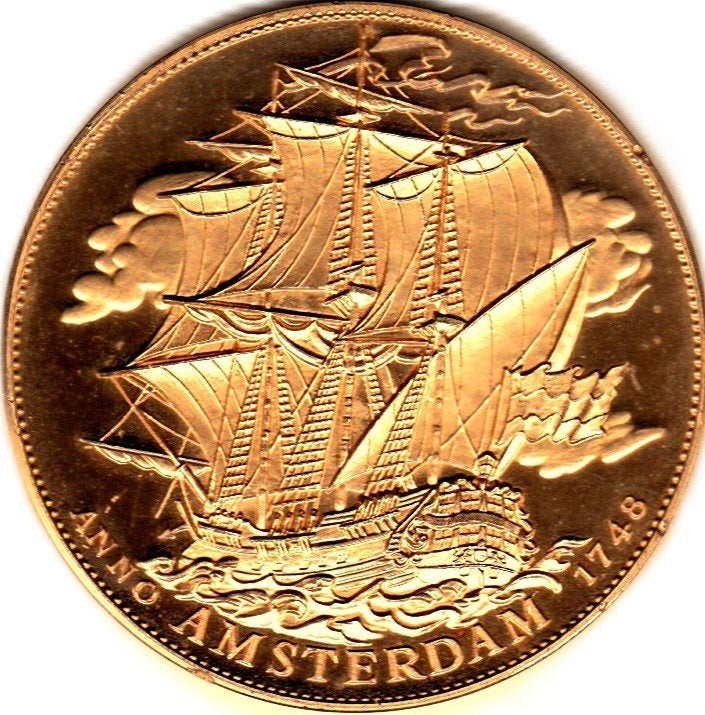 ANNO  AMSTERDAM  1748 CAMPAIGN THIS MEDALLION, Postzegels en Munten, Penningen en Medailles, Ophalen of Verzenden, Overige materialen