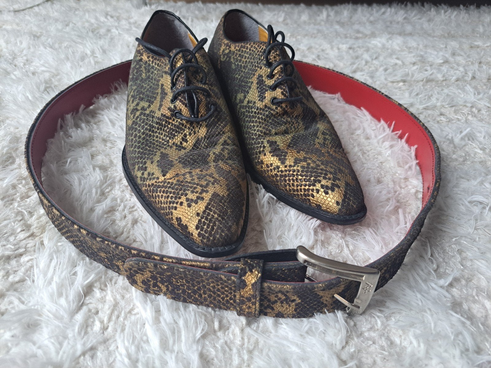 Pepe Milán Fantasy Shoes met Slangenprint en Riem, Ophalen of Verzenden, Zo goed als nieuw, Zwart