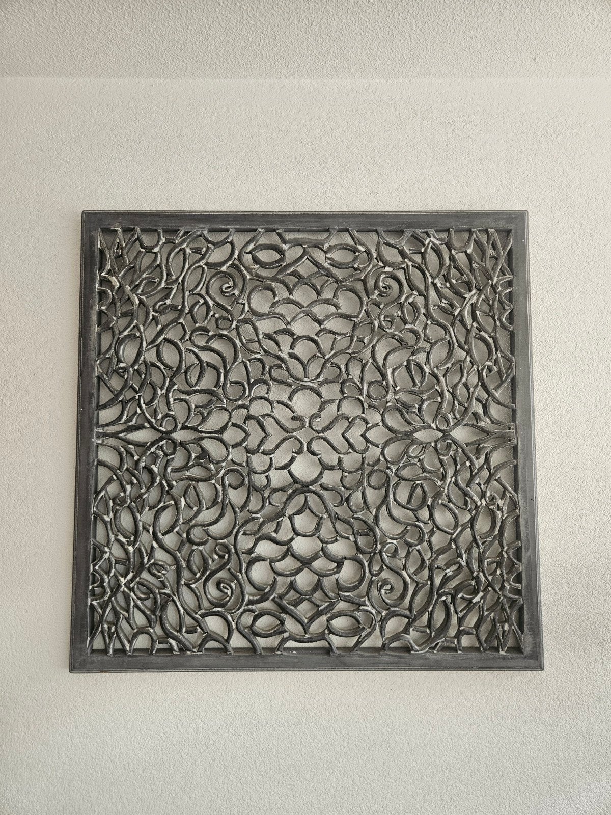 PTMD Mandala wandpaneel – grijs – groot, Huis en Inrichting, Woonaccessoires | Wanddecoraties, Gebruikt, Oosters, 90 cm, Hout