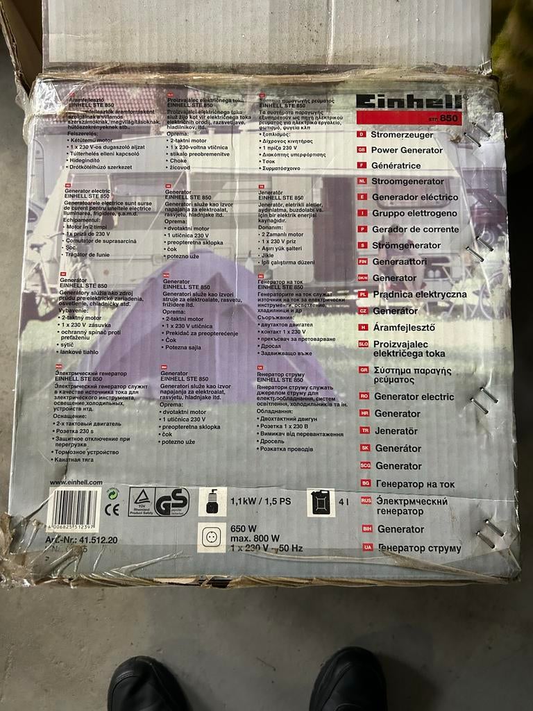 Einhell Generator 1.1kW - Starten en Lopen, Ophalen of Verzenden, Zo goed als nieuw