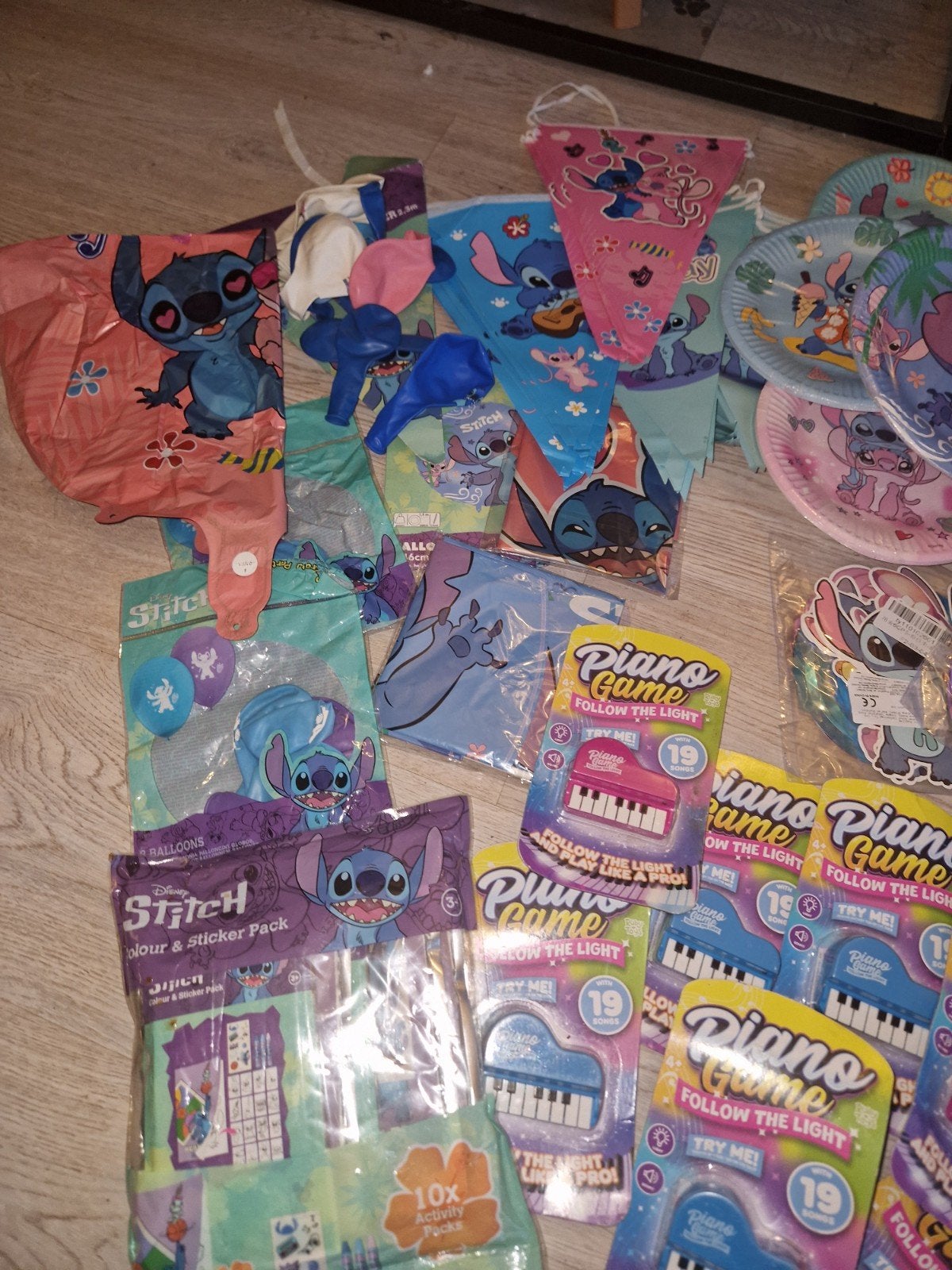 Groot Stitch verjaardags pakket met rugzak en feestartikelen, Ophalen of Verzenden, Versiering, Verjaardag