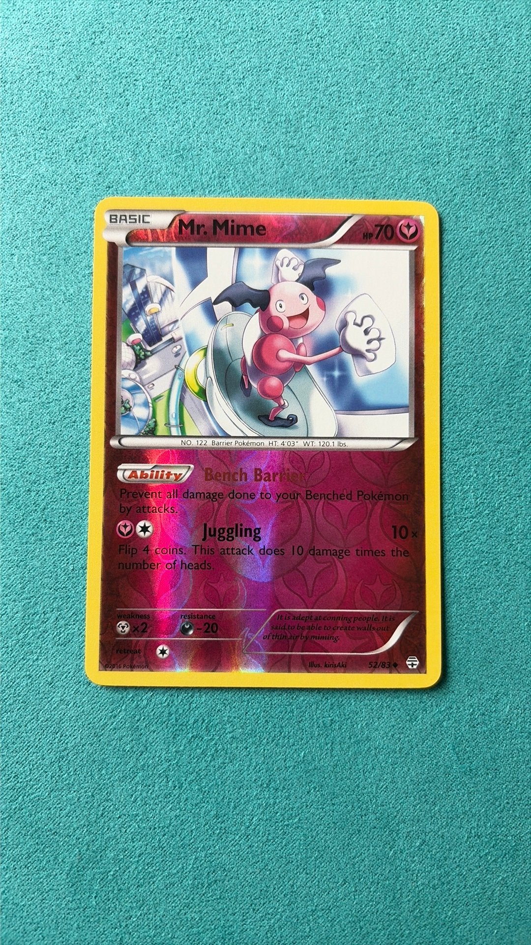 Mr Mime 52/83 - Reverse Holo - Generations, Ophalen of Verzenden, Nieuw, Losse kaart, Foil