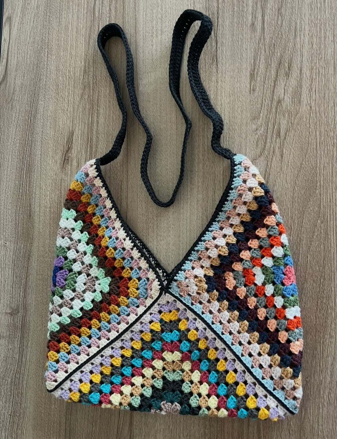 Nieuwe gehaakte Granny Square tas, Ophalen of Verzenden, Nieuw, Overige kleuren, Schoudertasje