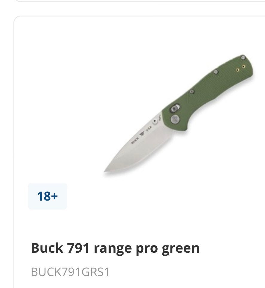 Buck knives 791 Range pro green Te Koop Gevraagd, Ophalen of Verzenden