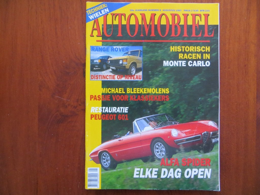 Het Automobiel 8 1997 Peugeot 601, Range Rover, Alfa Spider, Ophalen of Verzenden, Zo goed als nieuw, Alfa Romeo