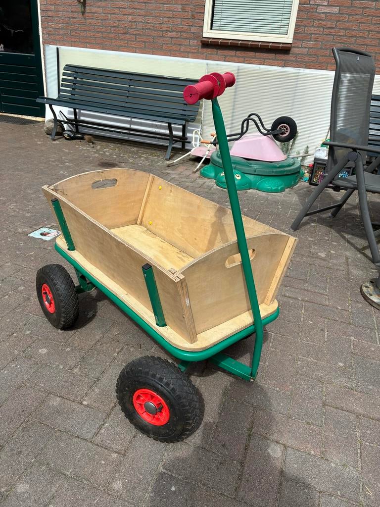 Bolderkar Hout met afneembare zijwanden Platte kar, Ophalen, Gebruikt
