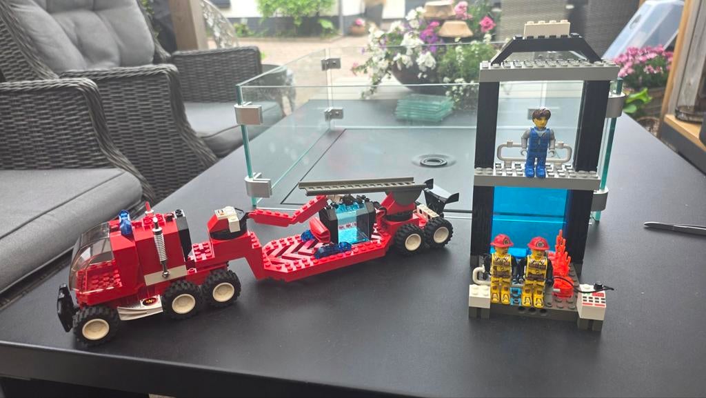 Lego City Brandweer set 4609 met voertuig en figuren, Ophalen of Verzenden, Gebruikt, Overige merken