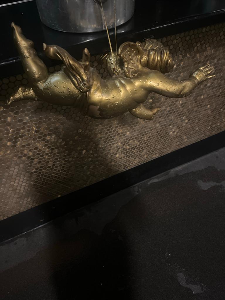 Vintage bronzen cherubijn beeldje, Ophalen