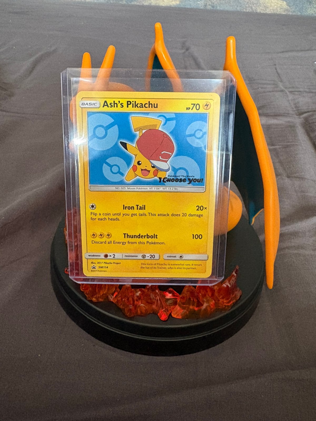Ash’s pikachu promo SM114, Ophalen of Verzenden, Nieuw, Losse kaart