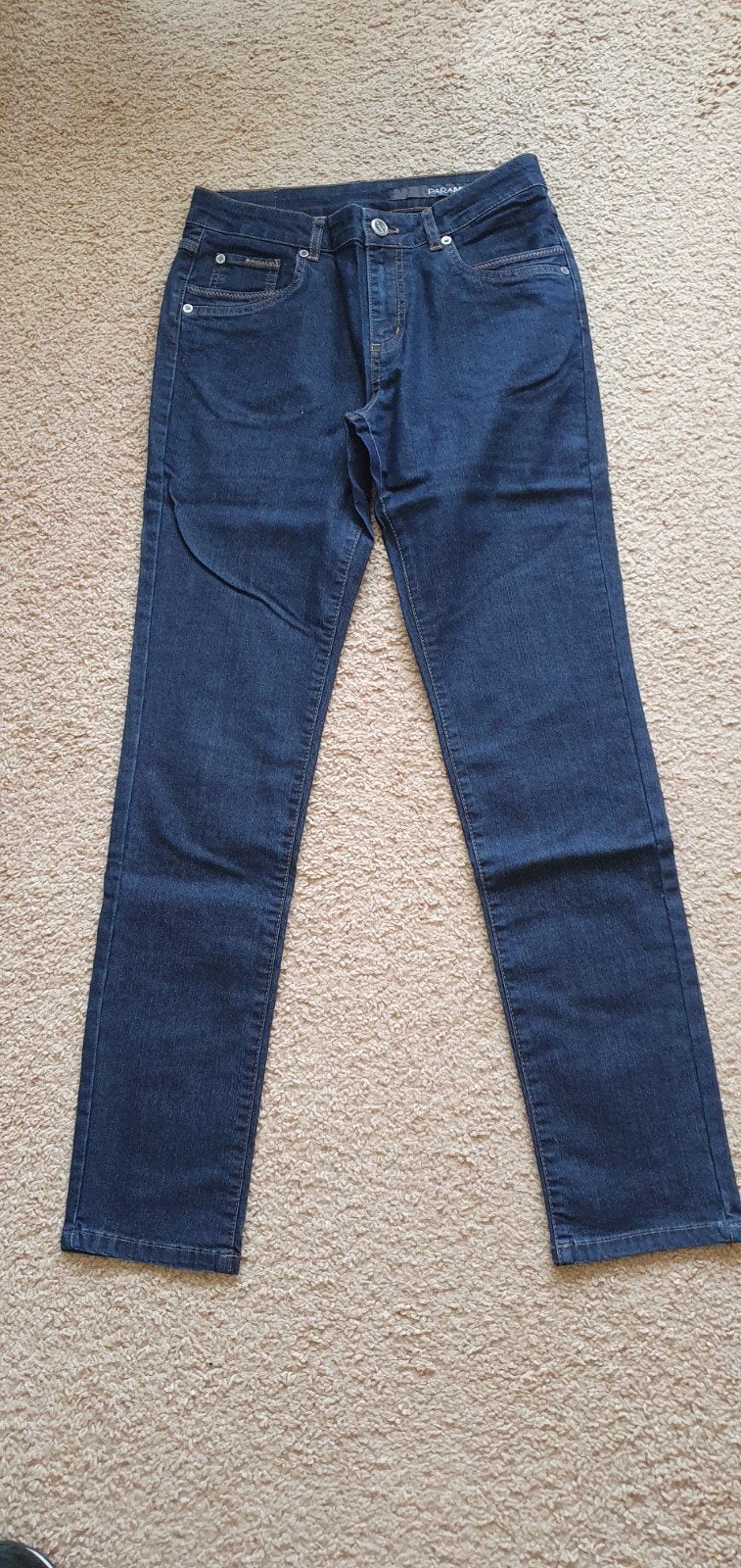 PARA MI Celine Donkerblauwe Stretch Jeans Maat 38 Lengte 32, Kleding | Heren, Riemen en Ceinturen, Ophalen of Verzenden