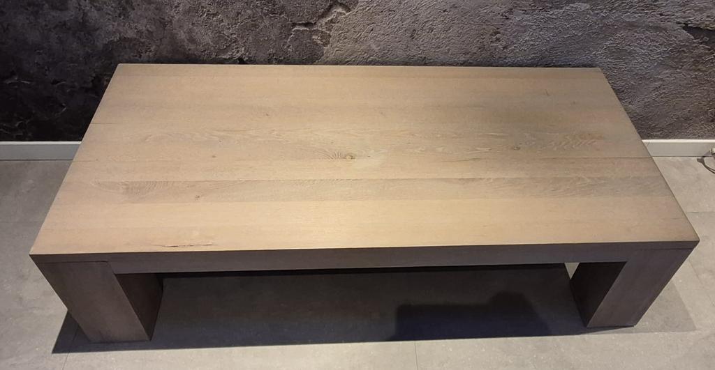 Eikenhouten tafel, Ophalen, 100 tot 150 cm, 50 tot 100 cm, Zo goed als nieuw